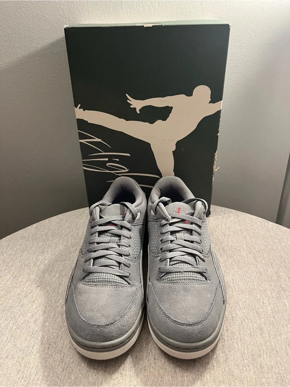 Nike Jordan Flight Court Cool Grey Varsity Red Men's Shoe Size 11 HF3255-007